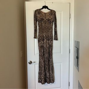 Camille Long Sleeve Sequin Dress